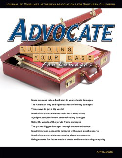Advocate magazine cover April 2025